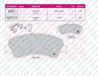 BESER-DV00 Fren Balatasi On P301-c Elysee Eb212vti 12v Ec516vti 16v P308 İi 2013- Mand