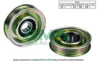 BMS-IS00 Alternatör Gergi Rulmanı Honda Cıvıc V 1.6i 94-95 Cıvıc Vı 1.4i 95-01