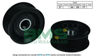 BMS-IS00 Kayıs Gergı Rulmanı Mercedes W202 W203 Cl203 C209 C219 W210 W211 W163 W463 W220