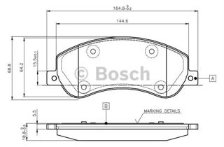 BOSCH-IS00 On Fren Balatası Transıt V348 11>14 A.ceker Vw Amarok 2.0tdı 10> Aksesuarlı Ikaz