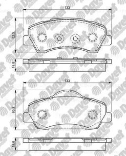 FERBE-DV00 Fren Balatasi On P301-c Elysee Eb212vti 12v Ec516vti 16v P308 İi 2013- Mand