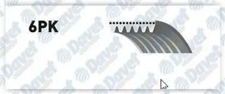 GATES-DV00 Kanalli Kayis Fiat Bravo Stilo 1-9jtd 8v 04- Hyundai Elantra 1-6 16v 06- İ20 İ30