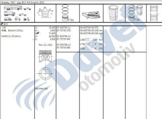 GOETZE-DV00 Piston-segman 060 805mm Fiat Tofas Sahin 1400 İe