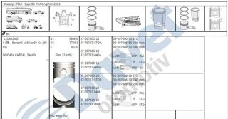 GOETZE-DV00 Piston-segman 060 84mm M131 Dks 1600 Goetze
