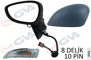 GVA-IS00 Dış Dikiz Aynası Sol Ford Fiesta 13> Elektrikli Isıtmalı Katlanır Astarlı 8 Deli