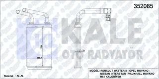 KALE RADYATOR-DV00 Kalorifer Renault Master İi-opel Movano-nissan İnterstar 1-9-2-2 Dti 98=-