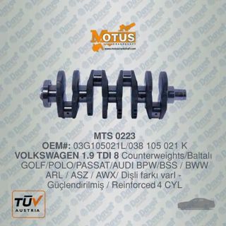 NONAME-DV00 Krank Mili Volkswagen 1-9 Tdi-guclendirilmis