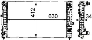 ORIS-IS00 Radyatör Brazing Passat 96-00 A4 95-01 A6 00-05 Adp-ahl Ac Klimasız Mek Otom 632
