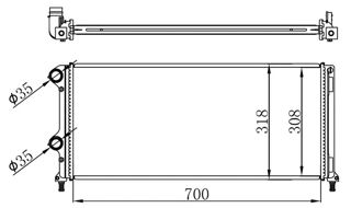 ORIS-IS00 Radyatör Brazing Doblo 1.9 Jtd-1.3mtj Mek Ac Klimasız 700x305x38 -46807378