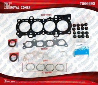 ROYAL-DV00 Ust Takım Conta Corteco Kecelı - Subap Lastıklı - Subap Kapak Contasız Fıesta V