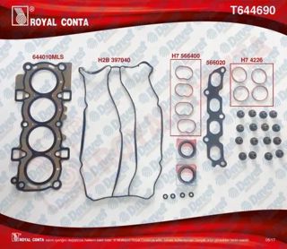 ROYAL-DV00 Motor Takım Conta Corteco Kecelı + Subap Lastıklı Ust S.k.c Harıc Fıesta V 03>0