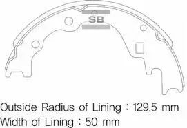 SANGSIN-IS00 Arka Kampana Pabuç Balata Kıa Besta 2.2l R2 92-98 / Mazda E2200 2.2l R2 Rf 91->