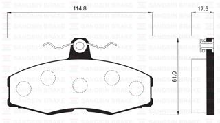 SANGSIN-IS00 Ön Fren Balata Skoda Favorıt 1.3l 88-97 / Ford Sıerra 1.3l 1.6l 2.0l 86-93