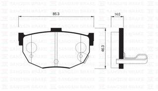 SANGSIN-IS00 Arka Fren Balata Hyundaı Elantra 1.6l G4ed 01-06 / Coupe 1.6l 96-02 / Kıa Cerato