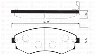 SANGSIN-IS00 Ön Fren Balata Hyundaı Sonata 1.8l 2.0l 88-96 / Elantra 1.6l 1.8l 2.0l 90-00 /nı