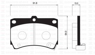 SANGSIN-IS00 Ön Fren Balata Mazda 323 1.6l B6 Bg Kasa 89-95 / 1.5l Z5 Dohc Ba Kasa 96-98