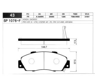 SANGSIN-IS00 Ön Fren Balata Honda Accord Euro 2.0l F20z1 F20b5 A/t Ce8 Ch3 Kasa 96-02 / Cr-v