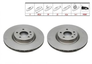SWAPP Doblo 3 Fiat 500l Egea Fiorino Ön Fren Diski Takımı 284mm
