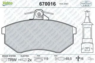 VALEO-DV00 Disk Fren Balata On Volkswagen Golf İiiiipolo Classis 95-passatcordobacaddy