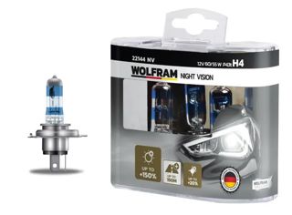 WOLFRAM-IS00 Ampul 12v H4 60/55 P43t Nıght Vısıon 150 Fazla 20 Beyaz Işık